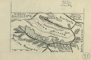 Eine detaillierte Karte Polens mit geografischen Merkmalen, begleitet von Text und nummerierten Sehenswürdigkeiten.